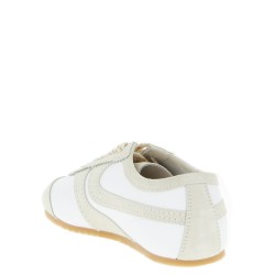 Leather and suede sneakers