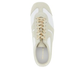 Leather and suede sneakers
