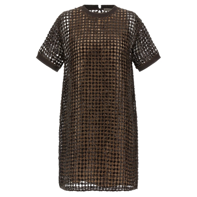 Sequin mesh dress