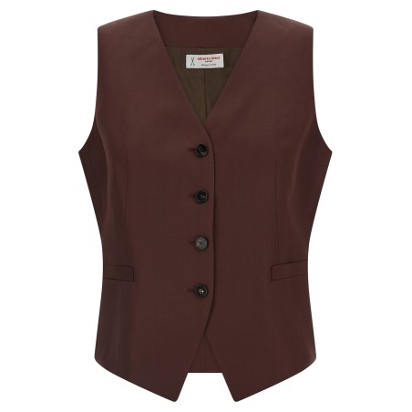 Viscose and linen vest