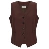 Viscose and linen vest