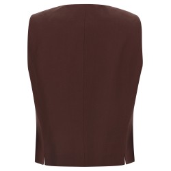 Viscose and linen vest