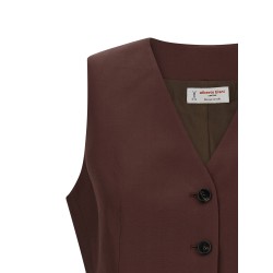 Viscose and linen vest