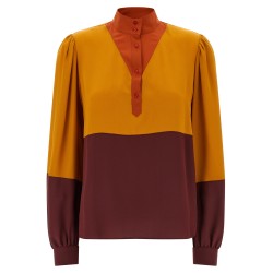 Color-block blouse