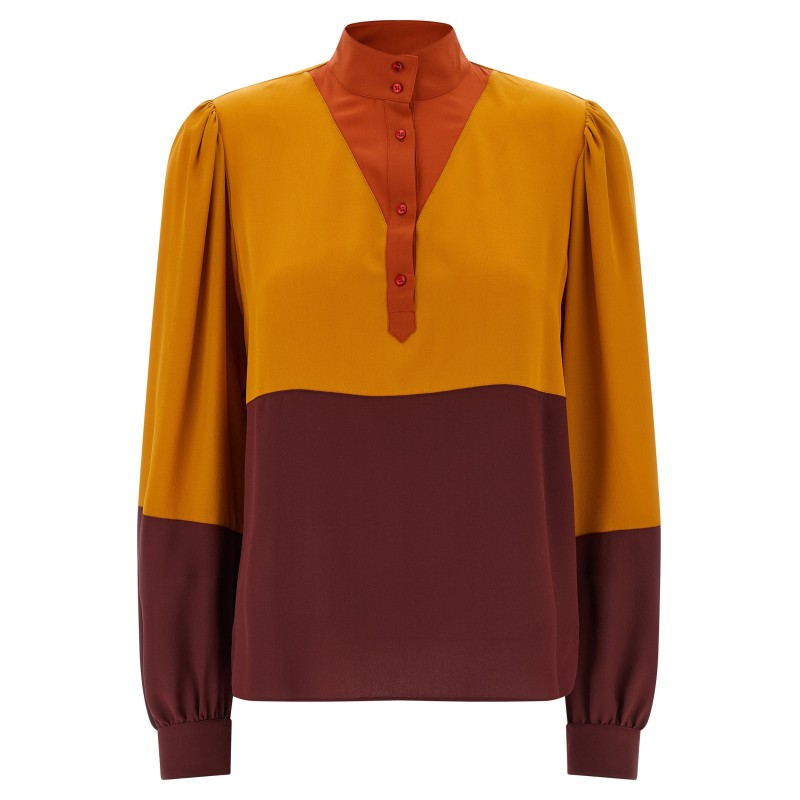 Color-block blouse