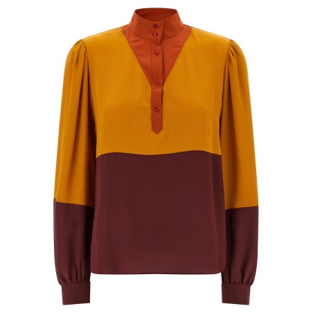 Color-block blouse
