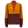 Color-block blouse