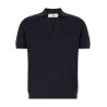 Open collar polo shirt
