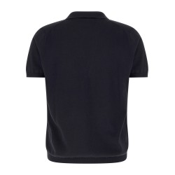 Open collar polo shirt