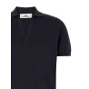 Open collar polo shirt