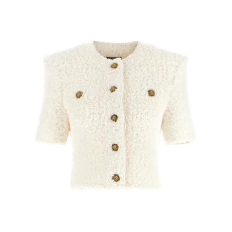 Cardigan tweed plumetis