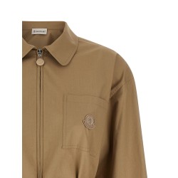Grosgrain logo patch overshirt