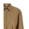 Grosgrain logo patch overshirt