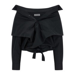 Crop shirt off the shoulder