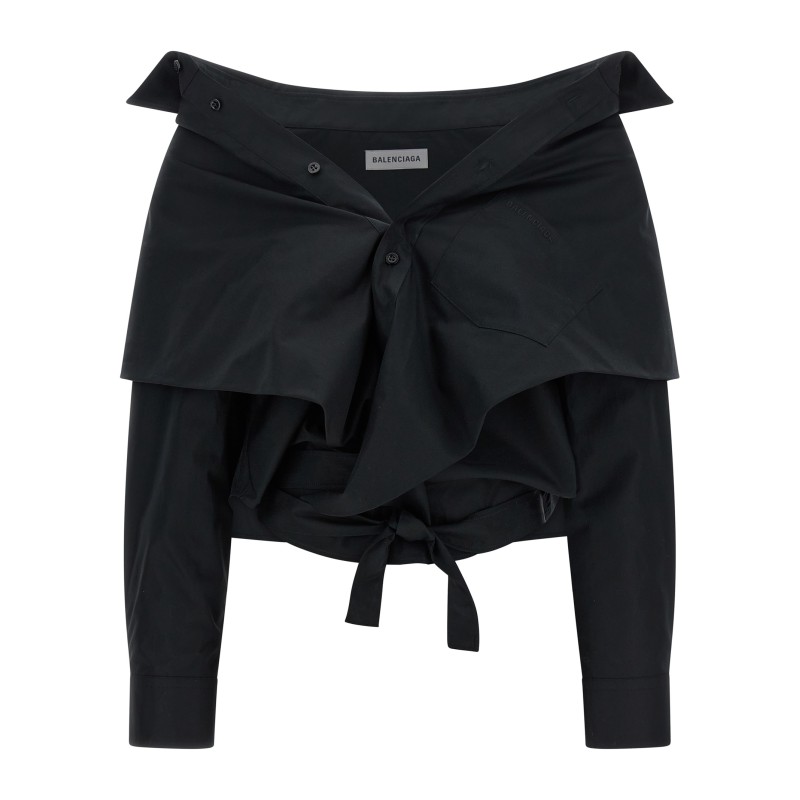 Crop shirt off the shoulder
