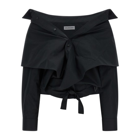 Crop shirt off the shoulder