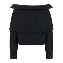 Crop shirt off the shoulder