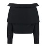 Crop shirt off the shoulder