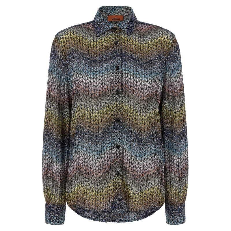 Lamé viscose shirt