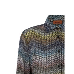 Lamé viscose shirt