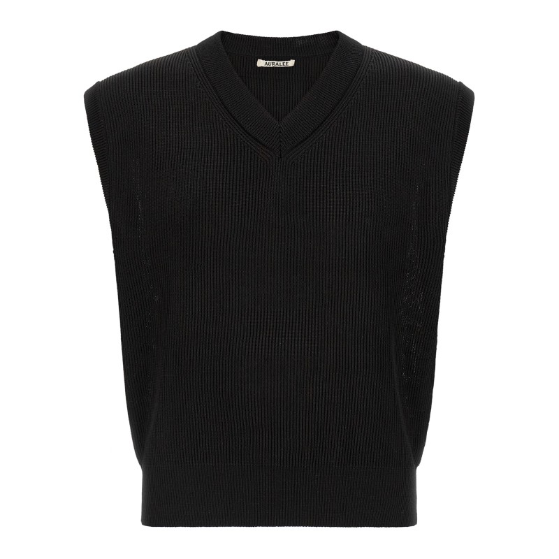 Ribbed knit vest