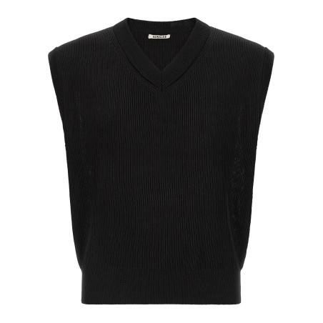 Ribbed knit vest