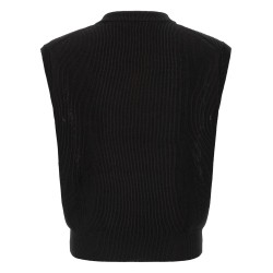 Ribbed knit vest