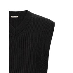 Ribbed knit vest