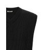 Ribbed knit vest