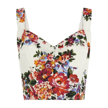 'Mazzo di fiori' print top