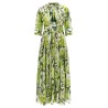 'Eden' long dress in cotton muslin with all print