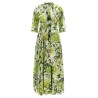 'Eden' long dress in cotton muslin with all print