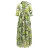 'Eden' long dress in cotton muslin with all print
