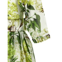 'Eden' long dress in cotton muslin with all print
