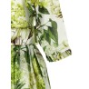 'Eden' long dress in cotton muslin with all print