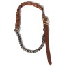 Metal and leather necklace