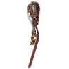 Metal and leather necklace