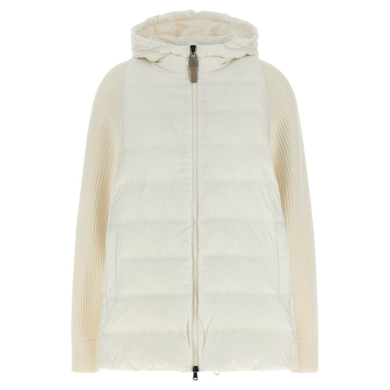 'Shiny Zipper Pull' down jacket