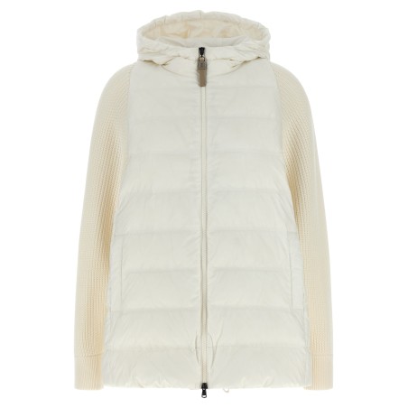 'Shiny Zipper Pull' down jacket