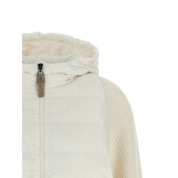 'Shiny Zipper Pull' down jacket