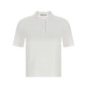 Pointelle viscose polo shirt