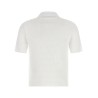 Pointelle viscose polo shirt