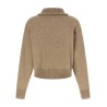 'Shiny Zipper Pull' Wool cardigan
