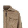'Shiny Zipper Pull' Wool cardigan