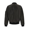 Leather bomber jacket