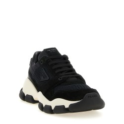 Mesh and suede sneakers