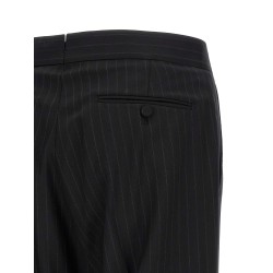 Pinstriped double-breasted dress