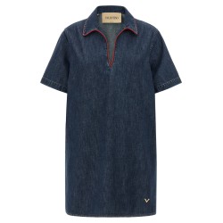 Valentino Garavani Chambray 'VLogo' denim dress