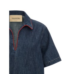 Valentino Garavani Chambray 'VLogo' denim dress