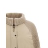 Knit insert down jacket